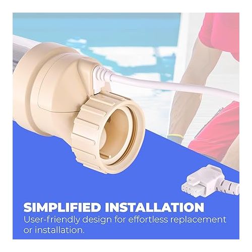 XtremepowerUS Replacement Chlorination Salt Cell for Pool for In-Ground Swimming Pool Compatible Cell Plate up to 15,000 Gallons, Beige