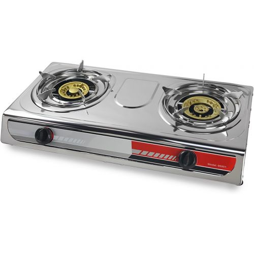  XtremepowerUS Double Burner Stove w/Stand Outdoor Propane Portable Camping Cooking Range