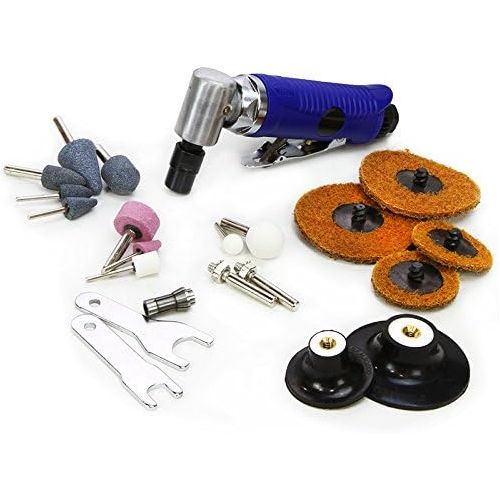  [아마존베스트]XtremepowerUS 23-Pieces Angle Head Air Die Grinder Polishing Debarring Surface Sanding Kit 1/4 Composite