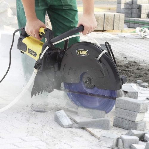  XtremepowerUS Stark 3200W Electric 16 Concrete Cutter Saw Circular Saw Concrete Wet/Dry Saw Cutter Guide Roller w/Water Line Attachment (Blade not Included)