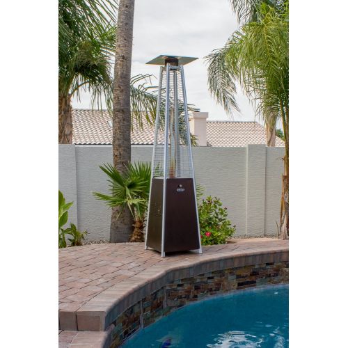  Hiland AZ Patio Heaters Patio Heater, Quartz Glass Tube in Hammered Bronze