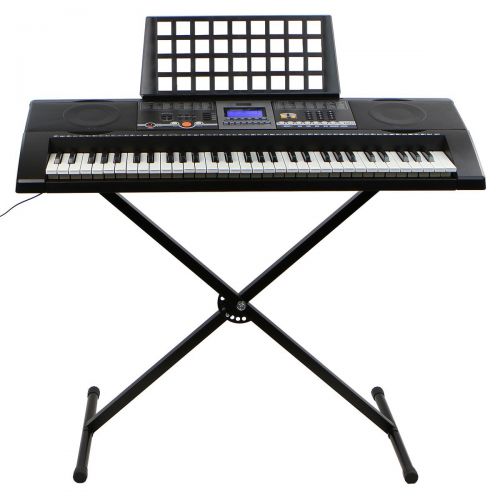  XtremepowerUS 61 Key Electronic Music Keyboard Electronic Piano WStand LCD Display Screen