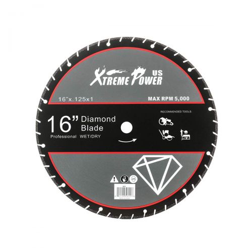  XtremepowerUS Multi-Purpose 16 inch Diamond Blade Metal Steel Iron Cut Off Saw Wheel Abrasive, 1 Arbor Ultra Fast Cutting Blade