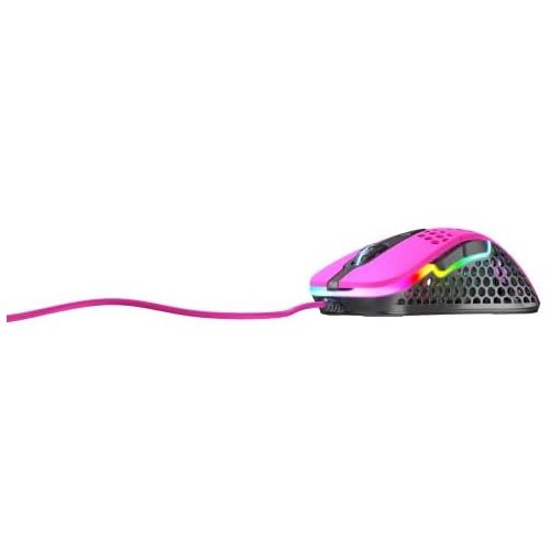  Xtrfy M4 RGB Ultra-Light Gaming Mouse, Unique Right-Handed Design, Pixart 3389 Sensor, Xtrfy EZcord - Pink