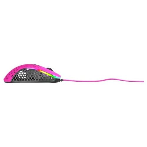  Xtrfy M4 RGB Ultra-Light Gaming Mouse, Unique Right-Handed Design, Pixart 3389 Sensor, Xtrfy EZcord - Pink