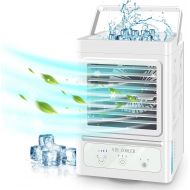 Xu Personal Air Cooler,Auto Oscillation,Portable Air Conditioner Fan with 3 Wind Speeds,2 Refrigeration,Ice Cooler Fan for Indoor Outdoor