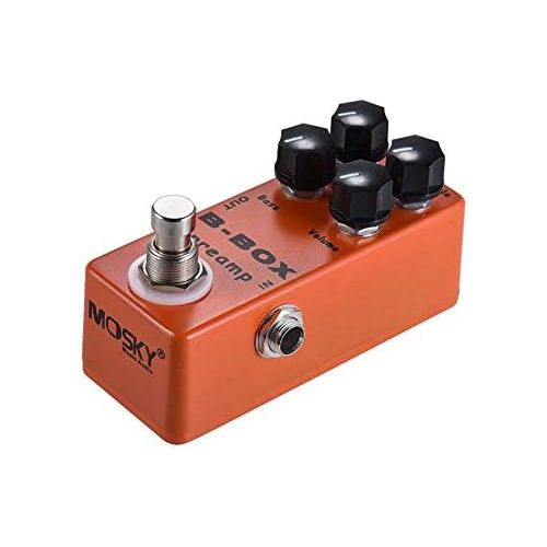  [아마존베스트]XuBa Mo-sky B-Box Electric Guitar Preamp Overdrive Guitar Effect Pedal with True Bypass for Analog Signal Path