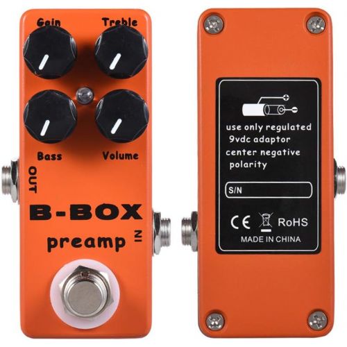  [아마존베스트]XuBa Mo-sky B-Box Electric Guitar Preamp Overdrive Guitar Effect Pedal with True Bypass for Analog Signal Path