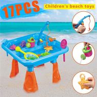 XuBa Kids Outdoor Pirate Ship Sand & Fish Water Table Children Play Beach Sandpit Toy Sand Toys Pools & Water Fun Show