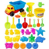 XuBa 3121 Pieces Beach Sand Toys Set with Mesh Bag Water Tools Beach Toys for Kids Gift - Color Random 31 Pieces