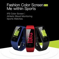 XuBa 0.96 Inch IPS Color Screen Waterproof Dustproof Smart Bracelet Fitness Tracker Heart Rate Blood Pressure Monitor Passometer Multifunction Wristband