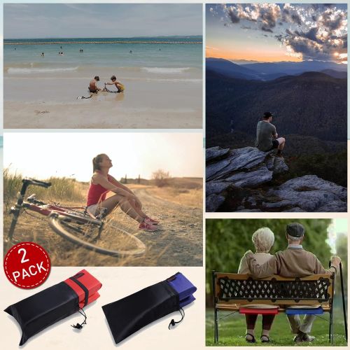  Xunfeney-Size Upgraded-2PCS Foam Hiking Seat Pad,Foldable Waterproof Ultralight 3 Layers Camping Seat Cushion,Outdoor Sitting Mat for Picnic,Backpacking,Trekking,Stadium,17.7x13.7