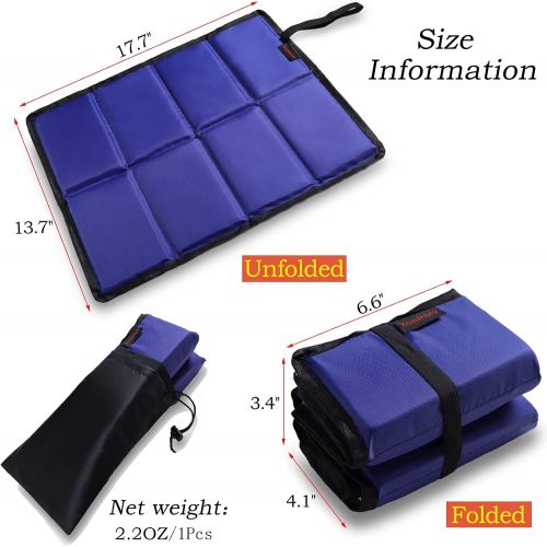  Xunfeney-Size Upgraded-2PCS Foam Hiking Seat Pad,Foldable Waterproof Ultralight 3 Layers Camping Seat Cushion,Outdoor Sitting Mat for Picnic,Backpacking,Trekking,Stadium,17.7x13.7