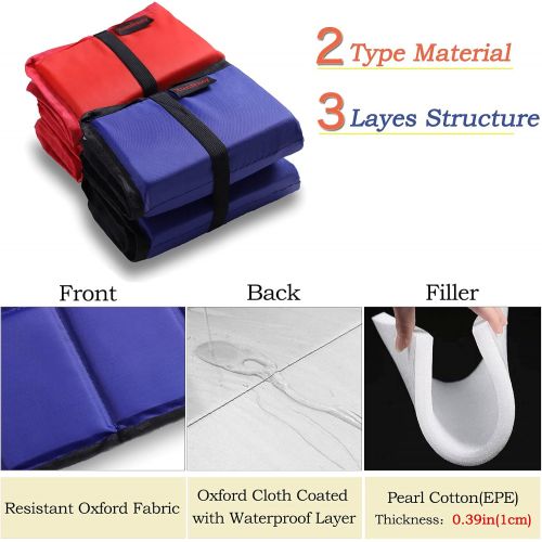  Xunfeney-Size Upgraded-2PCS Foam Hiking Seat Pad,Foldable Waterproof Ultralight 3 Layers Camping Seat Cushion,Outdoor Sitting Mat for Picnic,Backpacking,Trekking,Stadium,17.7x13.7