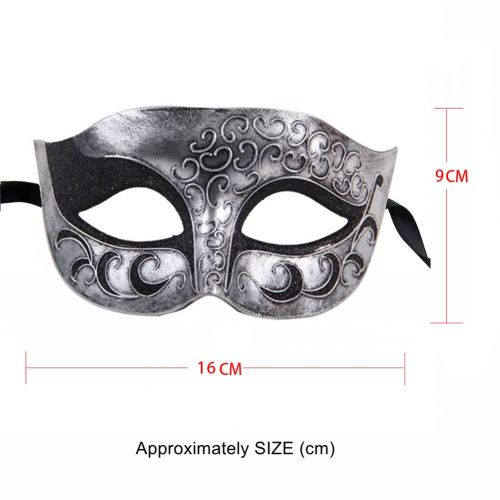  Xvevina Metal Mask Masquerade Ball Mask for Men