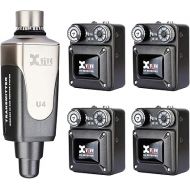 Xvive U4R4 Wireless in-Ear Monitor System Transmitter and 4 Receiver Personal IEM for Studio, Band Rehearsal,Live Performance
