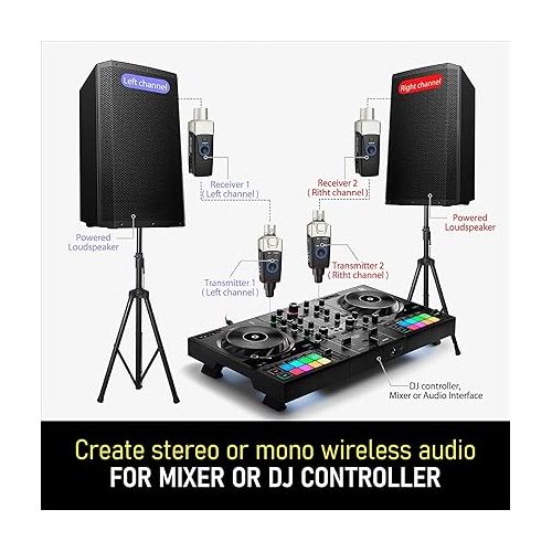  Xvive U3 Microphone Wireless System for DJ Controllers, Mixer to Active（2PACK）
