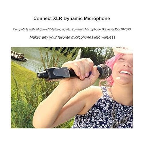  Xvive U3 XLR Microphone Wireless System 2.4GHz Wireless XLR Transmitter and Receiver for Dynamic Microphone, Audio Mixer, PA System