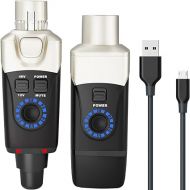 Xvive U3C Condenser Microphone Wireless System with XLR Transmitter and Receiver- 48V/12V Phantom Power