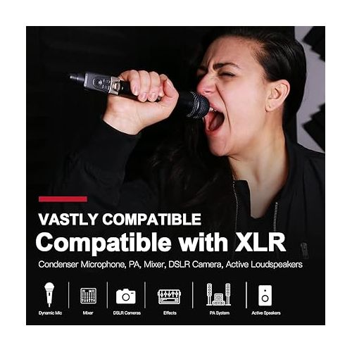  Xvive U3C Condenser Microphone Wireless System with XLR Transmitter and Receiver- 48V/12V Phantom Power