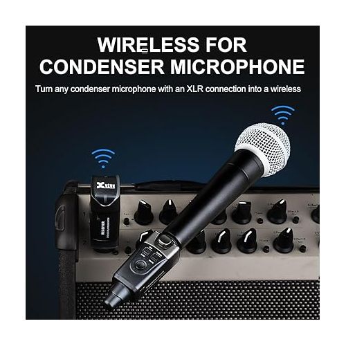  Xvive U3C Condenser Microphone Wireless System with XLR Transmitter and Receiver- 48V/12V Phantom Power