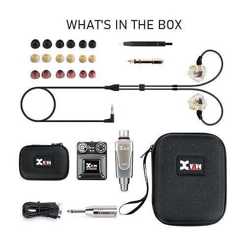  Xvive U4T9 Wireless in-Ear Monitor System with Dual Balanced-Armature Drivers IEM Earphone