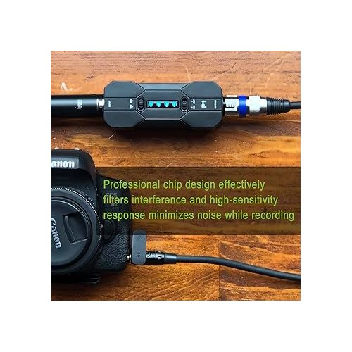  Xvive P1 Phantom Power Supply 48V/12V Switch,Up to 40 Hours of Use,Rechargeable Portable Phantom Power for Condenser/Shotgun Microphones, Mic Preamp, Recording Studios