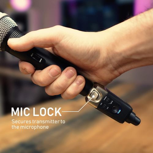  [아마존베스트]Xvive U3 Plug-on Microphone Wireless System for Dynamic Microphone, Audio Mixer, PA System and DSLR Camera.