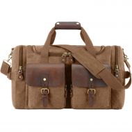 Xy Litol Canvas Travel Tote Luggage Mens Weekender Duffle Bag Khaki