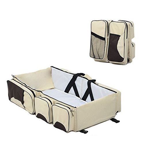  Y&M 3 in 1 Diaper Bag - Travel Bassinet - Change Station - Multi-purpose，A Lounge to go, Tote Bag, Infant...