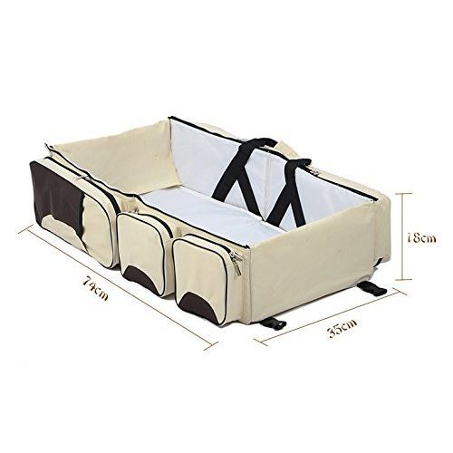  Y&M 3 in 1 Diaper Bag - Travel Bassinet - Change Station - Multi-purpose，A Lounge to go, Tote Bag, Infant...