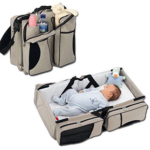  Y&M 3 in 1 Diaper Bag - Travel Bassinet - Change Station - Multi-purpose，A Lounge to go, Tote Bag, Infant...