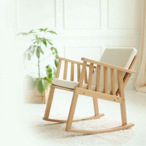  Y&N WOOD Baby Wood Rocking Cradle Indoor Multifuntional Gliding Bassinet & Rocking Chairs for Children & Adults