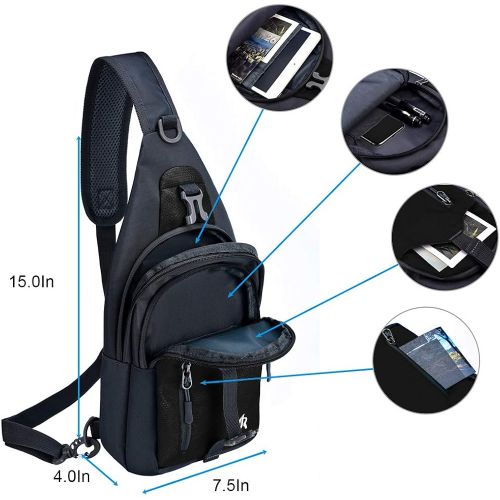  Y&R Direct 14 Colors Lightweight Sling Backpack Sling Bag Travel Hiking Small Backpack for Women Men Kids Gifts