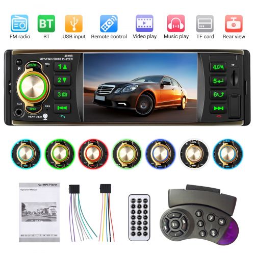  Y Style 4.1 1 DIN Auto Car MP5 MP3 Media Player Bluetooth Touch USB FM Stereo Radio + Cam EK