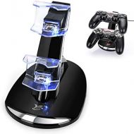 [아마존베스트]PS4 Controller Charger, Y Team Playstation 4 / PS4 / PS4 Pro / PS4 Slim Controller Charger Charging Docking Station Stand.Dual USB Fast Charging Station & LED Indicator for Sony PS