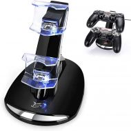 [아마존베스트]PS4 Controller Charger, Y Team Playstation 4 / PS4 / PS4 Pro / PS4 Slim Controller Charger Charging Docking Station Stand.Dual USB Fast Charging Station & LED Indicator for Sony PS