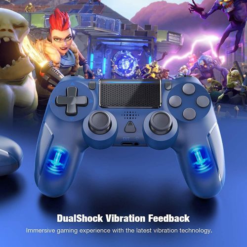  [아마존베스트]Y Team Wireless Controller for Playstation 4, PS4 Remote Gamepad Joystick for PS4 Pro,PS4 Slim with Dual Vibration 6-axis Gyro Sensor Audio Function Blue