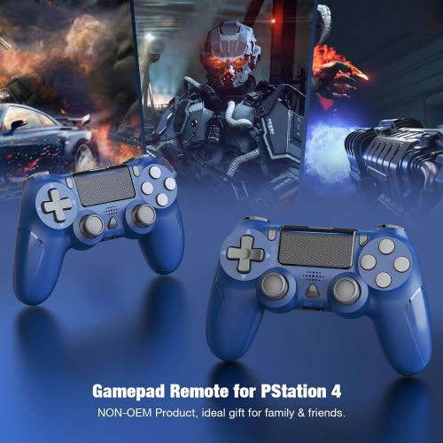  [아마존베스트]Y Team Wireless Controller for Playstation 4, PS4 Remote Gamepad Joystick for PS4 Pro,PS4 Slim with Dual Vibration 6-axis Gyro Sensor Audio Function Blue