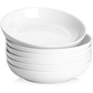 [아마존 핫딜] [아마존핫딜]Y YHY 30 Ounces Porcelain Pasta, Salad, Soup Bowls, Large Serving Bowl Set, Wide and Flat, Set of 6, White