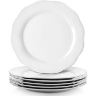 [아마존베스트]Y YHY Christmas Dinner Plates Set, 10.6 Porcelain Dinner Plate Set of 6, White Serving Plates for Restaurant, Kitchen and Family Party Use, Reusable, Dishwasher & Microwave Safe