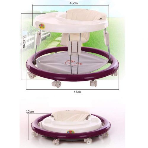  Y- Walkerr Baby Walker Adjustable Height,Infant Walker and Activity Center All-in-One Mobile Activity Center, Entertainer, and Snack Tray/ 6-18 Months Baby,C