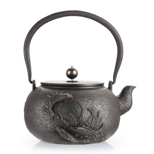  Y-LOONG Teapot Kettle Tetsubin Cast Iron Japanese Style 44OZ for Tea Brewing