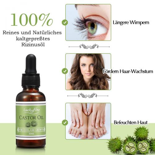  [아마존 핫딜]  [아마존핫딜]Y.F.M. Rizinusoel, Luckyfine 100% Pure Castor Oil, beste Behandlung fuer Wimpern Wachstum Serum, foerdert natuerliche Augenbrauen, Haare- und Wimpernwachstum, gutes Pflegeoel 30ml