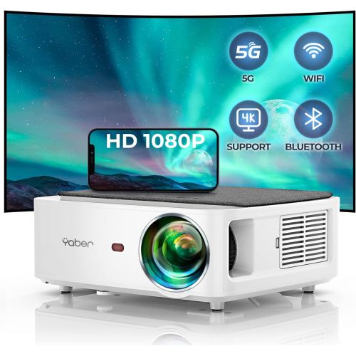  YABER 5G WiFi Bluetooth Projector 9500L Upgrade Full HD Native 1920×1080P Projector, 4P/4D Keystone Support 4k&Zoom, Portable Wireless LCD LED Home&Outdoor Video Projector for iOS/