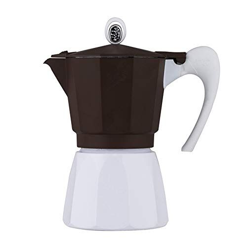  YADSHENG Mocha Pot Moka Pot Coffee Maker Coffee Appliance Making Espresso Maker Mocha Pot Espresso Stovetop Espresso & Moka Pots (Color : Brown, Size : 3 cup)