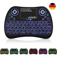 [아마존핫딜]YAGALA Mini Tastatur Wireless mit Touchpad Mouse Combo,2.4GHz QWERTZ Deutsch Tastaturlayout, Smart TV Tastatur Fernbedienung fuer Android TV Box, HTPC, IPTV, XBOX360, PC, PAD