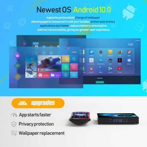  [아마존베스트]YAGALA TV Box, T95 Android 10.0 Smart Box 4GB RAM 32GB eMMC Allwinner H616 Quad-Core 64bit ARM Corter-A53 CPU Mali G31 MP2 GPU 6K Output BT5.0 2.4GHz/5GHz WiFi 100M LAN Enternet