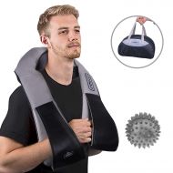 YAGO Shiatsu Neck & Back Massager with Heat, 3D Handheld Electric Deep Tissue Kneading Self Massager for Neck-Back Shoulder Waite Arm Leg Upper Down - Foot Massage Ball for Full Body Mu