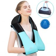 YAGO 3D Shiatsu Neck & Back Massager with Heat, 3D Electric Deep Tissue Kneading Self Massager for...
